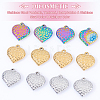 24Pcs 3 Colors 304 Stainless Steel Pendants STAS-DC0010-66-4