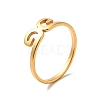 Ion Plating(IP) 201 Stainless Steel Wave Finger Ring for Women RJEW-G266-02G-3