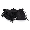 20Pcs Rectangle Polyester Imitation Burlap Packing Pouches Drawstring Bags ABAG-TA0001-95D-2