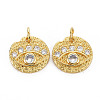 Brass Micro Pave Cubic Zirconia Charms KK-Q252-083-NF-1