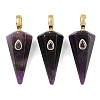 Natural Amethyst Pointed Pendants GG-CBA19F2-02G-07-1