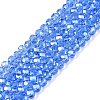 Electroplate Glass Beads Strands EGLA-A044-T4mm-A14-1