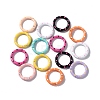 Spray Painted Alloy Spring Gate Rings PALLOY-F293-02-1