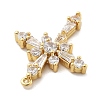 Brass Micro Pave Clear Cubic Zirconia Pendants KK-L228-03G-01-2