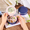 Round PU Leather & Plastic Jewelry Set Storage Box CON-TAC0014-06C-6