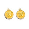 Golden Plated Alloy Enamel Charms LS-ENAM-Q437-13N-1