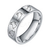 Rabbit Pattern 201 Stainless Steel Finger Rings for Couple FS-WG795E8-08-1