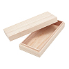 Unfinished Natural Wood Box with Lid CON-WH0074-89C-1