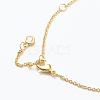 Brass Micro Pave Clear Cubic Zirconia Pendant Necklaces NJEW-J059-01K-4