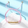 Polyester Cord Braided Bead Bracelets for Women BJEW-L698-01G-12-2