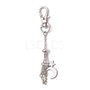 3Pcs Moon & Star Brass Cable Chains Macrame Pouch Empty Stone Holder Pendant Decorations KK-CJA6FD-P-3