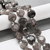 Natural Black Rutilated Quartz Beads Strands G-NH0004-027-2