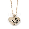 Golden Plated Heart with Constellation/Zodiac Sign Alloy Enamel Pendant Necklaces NJEW-H214-A01-G-1