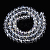 Electroplate Transparent Glass Beads Strands GLAA-T032-T6mm-AB13-3