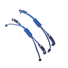 2Pcs Natural Lapis Lazuli & Glass Seed Beads Braided Bead Bracelets for Women BJEW-MZ00247-02-5