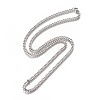 Non-Tarnish Men's Cuban Link Chain Necklaces NJEW-L172-01D-2