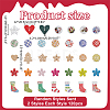 240Pcs 2 Styles Wood Buttons WOOD-WR0001-15-2