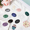11Pcs 11 Styles Oval Mixed Gemstone Worry Stones G-SP0001-30-3