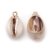 Electroplate Cowrie Shell Pendants BSHE-L037-04-2
