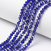 Electroplate Transparent Glass Beads Strands EGLA-A034-T3mm-E14-1