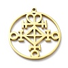 304 Stainless Steel Pendants LS-STAS-D036-09G-1