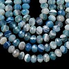 Natural Banded Agate Beads Strands G-D344-A34-06-5