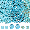 337Pcs 3 Sizes Dyed Synthetic Turquoise Beads TURQ-PH0001-23-1