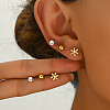 Elegant Stainless Steel Snowflake Stud Earring Sets BX1119-1-9