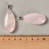 Natural Rose Quartz Pendants GG-CBACB71-02P-15-3
