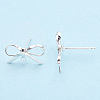 Brass Stud Earring Findings LS-X-KK-S350-013S-3