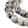 Natural Sesame Jasper/Kiwi Jasper Bead Strands G-R345-8mm-36-4