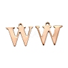Ion Plating(IP) 304 Stainless Steel Alphabet Charms STAS-H122-W-RG-1