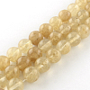 Coffee Watermelon Stone Glass Round Bead Strands G-R342-10mm-18-1