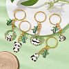 Panda & Bamboo Alloy Enamel Pendant Keychains KEYC-JKC00629-4