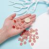 2 Sets 2 Styles Golden Plated Alloy Enamel Charms ENAM-YW0001-28F-7