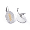 Religion Theme 304 Stainless Steel Leverback Earrings EJEW-I239-06A-GP-2