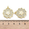 Brass Micro Pave Clear Cubic Zirconia Pendants KK-L213-020G-3