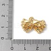 Swan Brass Micro Pave Cubic Zirconia Fold Over Clasps KK-D324-30G-3
