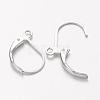 Platinum Plated Brass Leverback Earring Findings X-KK-H670-N-NF-2