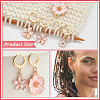 12Pcs 6 Style Alloy Enamel Sakura & Peach & Plum Blossom Charm Locking Stitch Markers HJEW-PH01645-3