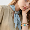 6Pcs Alloy with Imitation Leather Scarf Clips AJEW-CL0004-82B-5