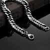 316L Surgical Stainless Steel Curb Chain Bracelets For Men BJEW-BB01285-3