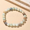 Natural Flower Amazonite Bead Stretch Bracelets X-BJEW-K212-B-007-2