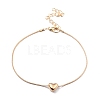 4Pcs 4 Style Alloy Chain Anklets Set with Heart SJEW-D009-07KCG-4