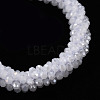 AB Color Plated Faceted Opaque Glass Beads Stretch Bracelets BJEW-S144-003D-12-3