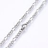 Non-Tarnish 304 Stainless Steel Figaro Chain Necklaces NJEW-F227-03-02-2