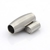 Tarnish Resistant 304 Stainless Steel Matte Surface Magnetic Clasps with Glue-in Ends STAS-O042-A-12-1