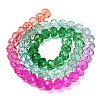 Transparent Painted Glass Beads Strands DGLA-A034-T8mm-A03-5