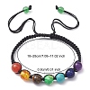 Round Natural Mixed Gemstone Braided Bead Bracelet BJEW-YW0001-11-3