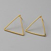 Golden Brass Hollow Geometry Stud Earrings EJEW-WH0012-127B-1
